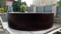 Каркасный бассейн морозоустойчивый Лагуна 3.5 х 1.25м (врезной скиммер + форсунка) Шоколад/35011