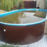 Каркасный бассейн морозоустойчивый Лагуна стальной 910х457х125см овальный (вкапываемый) цвет Шоколад. 91045701