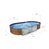 Каркасный бассейн морозоустойчивый Лагуна стальной 10х5х1.25м овальный (вкапываемый)/ТМ839