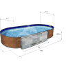 Каркасный бассейн морозоустойчивый Лагуна стальной 4х2х1.25м овальный (вкапываемый)/ТМ244/40020001