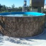Каркасный бассейн морозоустойчивый Лагуна стальной (Гигабасс) 7 х 3.5 х 1.5м овальный (вкапываемый) цвет Платина/ТМ607/700350