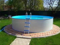Каркасный сборный морозоустойчивый бассейн Summer Fun круглый-rund 3,0 х 1,2 м Chemoform Германия (скиммер + форсунка)  4501010120