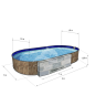 Каркасный бассейн морозоустойчивый Лагуна стальной 4 х 3 х 1.25м овальный (вкапываемый)/ТМ827/40030002