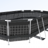 Каркасный бассейн Ротанг Power Steel (427х250х100 см) с картриджным фильтром, лестницей и защитным тентом. 56714