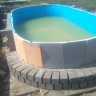 Каркасный бассейн морозоустойчивый Лагуна стальной (Гигабасс) 5 х 2.5 х 1.5м овальный (вкапываемый) цвет Платина/ТМ970/500250 