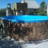 Каркасный бассейн морозоустойчивый Лагуна стальной 8 х 3 х 1.25м овальный (вкапываемый)/ТМ835